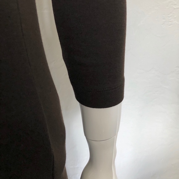 Joan Vass Studio Brown Scoop Neck Tee ¾ Sleeves - Picture 3 of 6